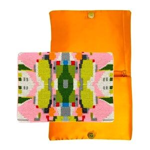 NIB: Laura Park Poppy Pink Beaded Bag